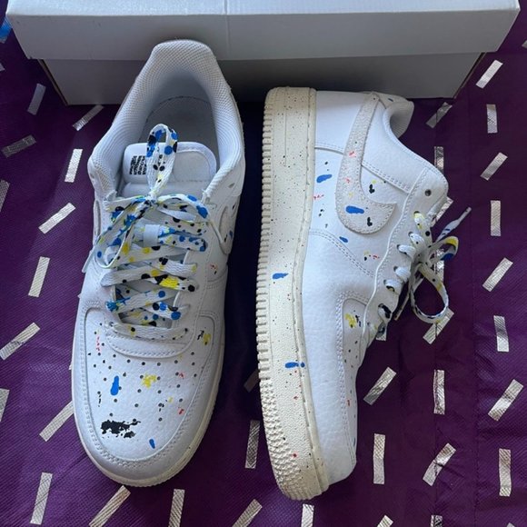 air force 1 low 07 lv8 paint splatter